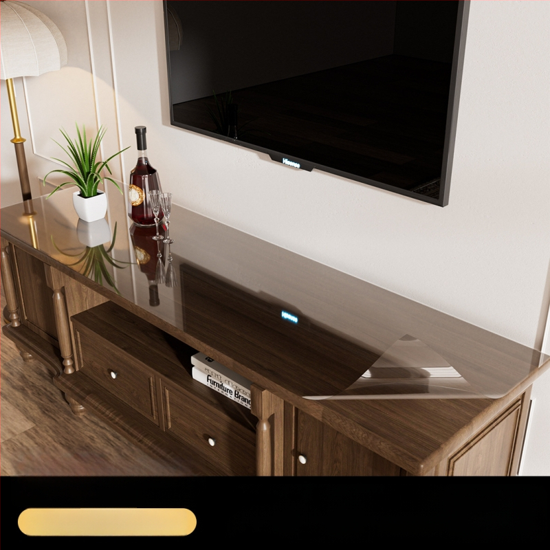 Priehľadný ochranný film na stolný plát pre masívne drevo a mramor – samolepiaci, tepelne odolný, vodeodolný, antibakteriálny