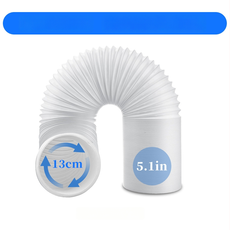 Prenosná hadicová výfuková rúra pre klimatizáciu (3 m dĺžka, priemer 5,1 in, teleskopická)