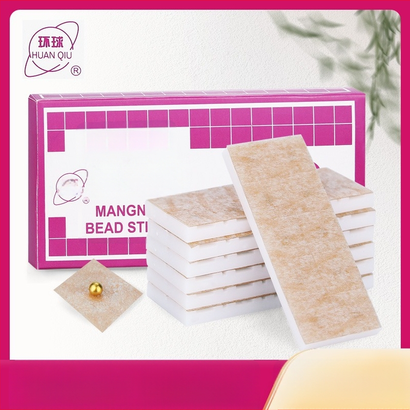 Ušný akupunktúrny tlakový stimulačný náplasť, jednorazová, medicínska, 100 náplastí, Global Brand