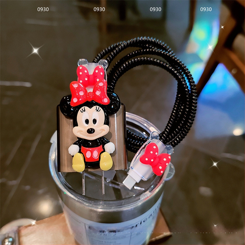 Karikatūrinių dizaino duomenų kabelio apsauginis gaubtas Apple 20W įkrovimo kabeliui – mobiliųjų telefonų priedai, suderinamas su Apple 20W