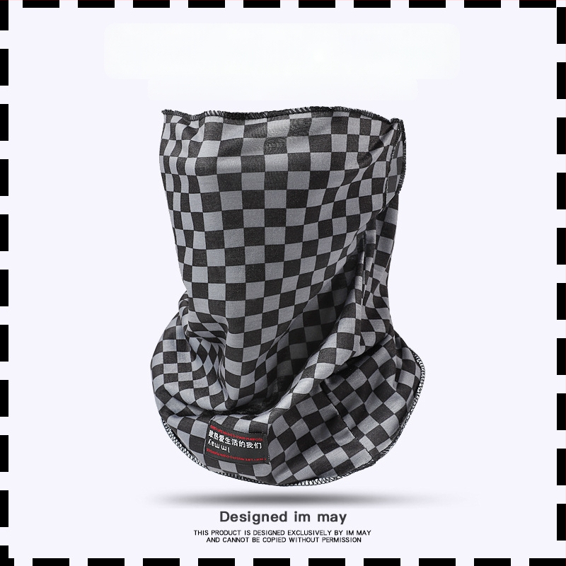 Jazdecká maska na tvár s ochranou krku a UV ochranou, polovičné prekrytie tváre, polyester 61–70%