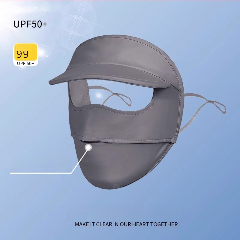 Maska na celé tváre s UPF, dýchateľná Ice Silk látka, polyesterový zmes, na leto pre jazdu na bicykli