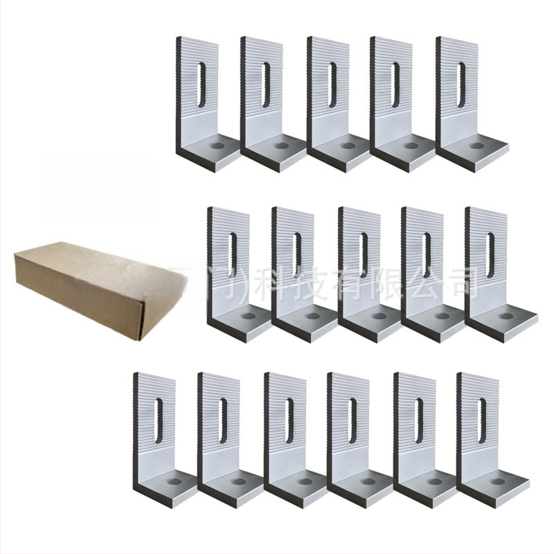 Hliníkový L-tvarovaný montážny držiak na solárne panely s nastaviteľným sklonom, materiál: hliníková zliatina, technológia spracovania: extrúzia, značka ECO-TECH, model 01