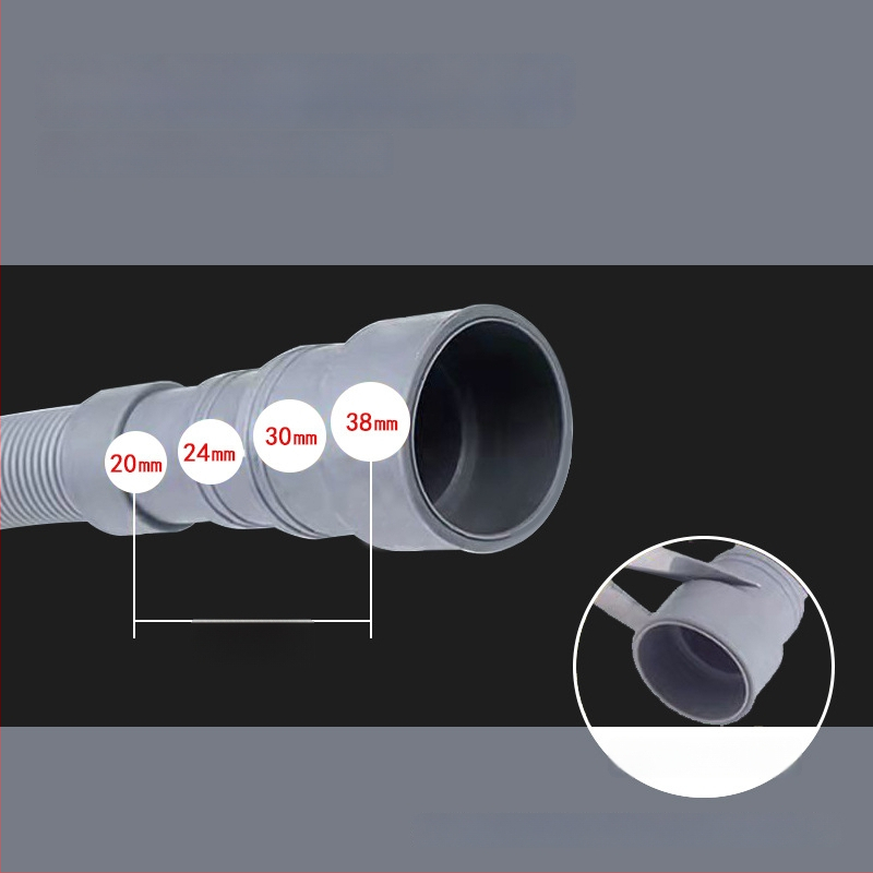 Predĺženie odvodného potrubia práčky s upínacím konektorom GTPSG-25MM; Materiál PVC+TPR; Normálny tlak 1.0; Inštalácia: priame vloženie; Značka LS