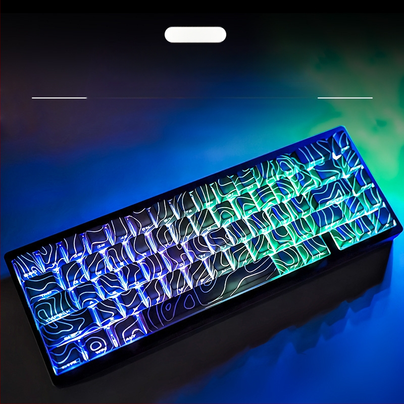 Weikav/Vega Kontúr 3.0 Transparentné PBT Klávesové Krytky, Bočné Gravírovanie, Pôvodná Výška, Kompatibilné s Wooting, DIY Sada Krytiek