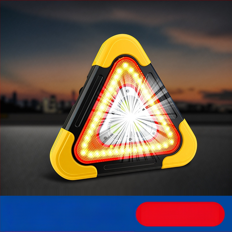 Trojuholníkový výstražný znak pre auto na stojane, reflexné LED svetlo, ABS konštrukcia, 5V napájanie