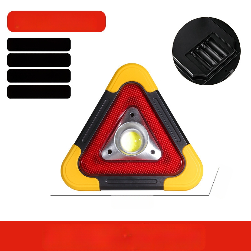 Trojuholníkový výstražný znak pre auto na stojane, reflexné LED svetlo, ABS konštrukcia, 5V napájanie