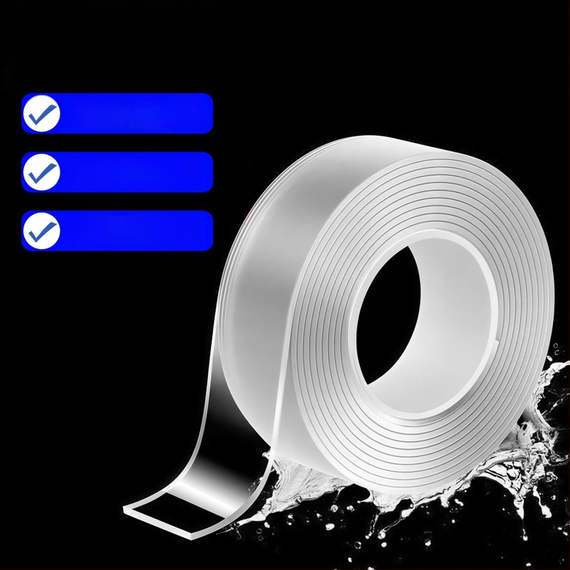 Nano obojstranná lepiaca páska na montáž na stenu - Acrylový lepiaci systém; Lepenie lepením; Leto 2017; Domáci produkt