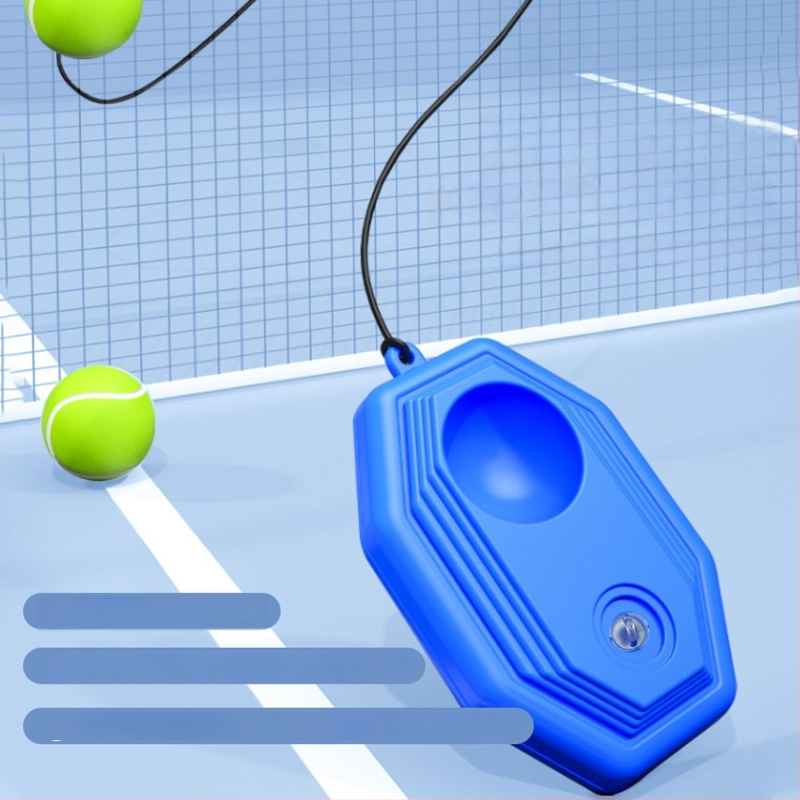 Tréningový set tenisovej rakety pre začiatočníkov – samostatné cvičenie s lanom, hliníková zliatina (Materiál: hliníková zliatina; Šport: tenis; Scenáre: stolný tenis a bedminton)