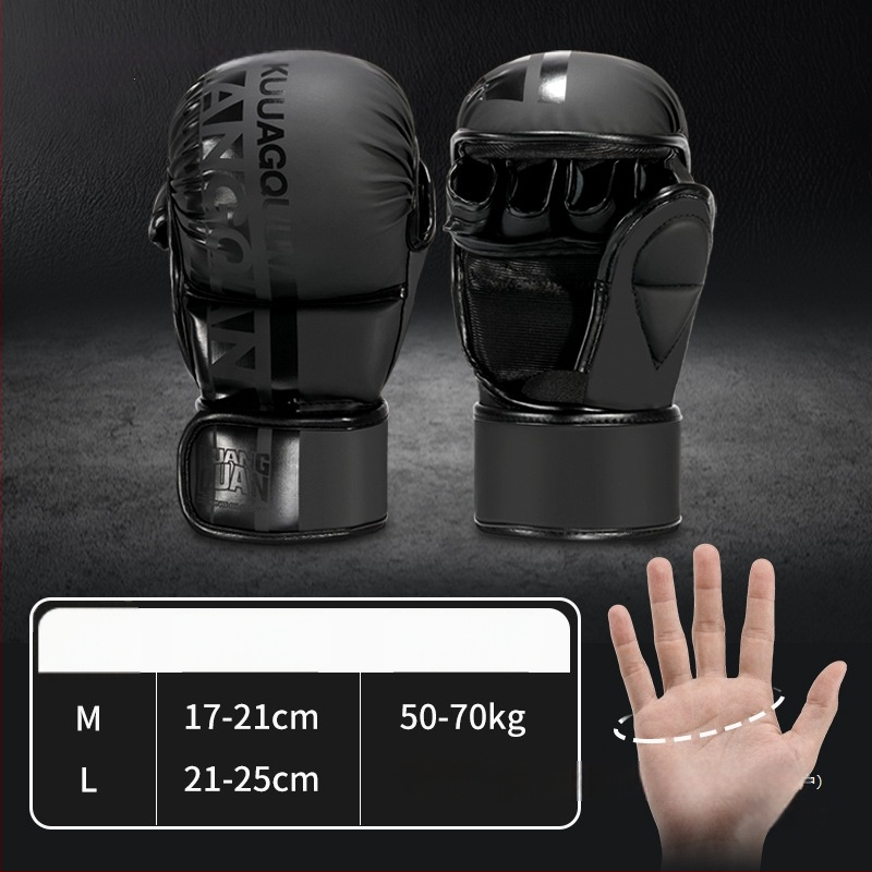 Boxovacie rukavice pre dospelých - profesionálny tréning, Muay Thai rukavice s polprstami, model ltao1003836576, značka Haichao Department Store Factory