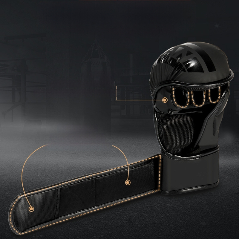 Boxovacie rukavice pre dospelých - profesionálny tréning, Muay Thai rukavice s polprstami, model ltao1003836576, značka Haichao Department Store Factory