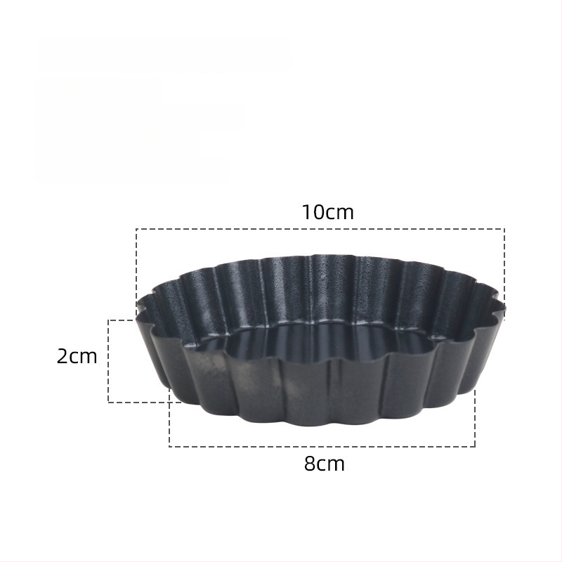 Ümmargune kookvorm krizantemitaolise äärmega, mitteslibv, eemaldatava põhja, süsinikterasest, mudel T-635