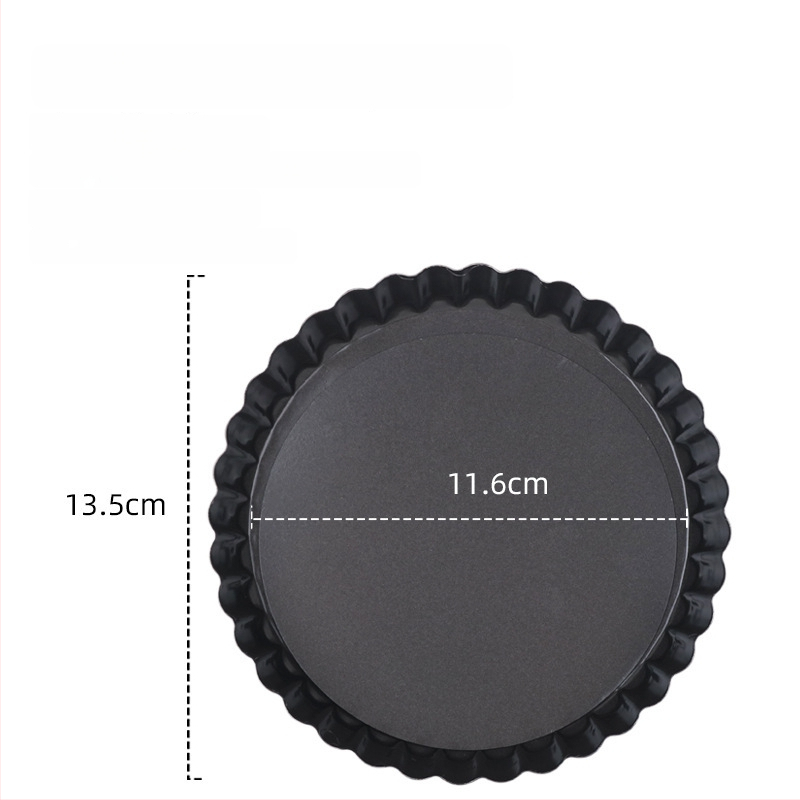 Ümmargune kookvorm krizantemitaolise äärmega, mitteslibv, eemaldatava põhja, süsinikterasest, mudel T-635