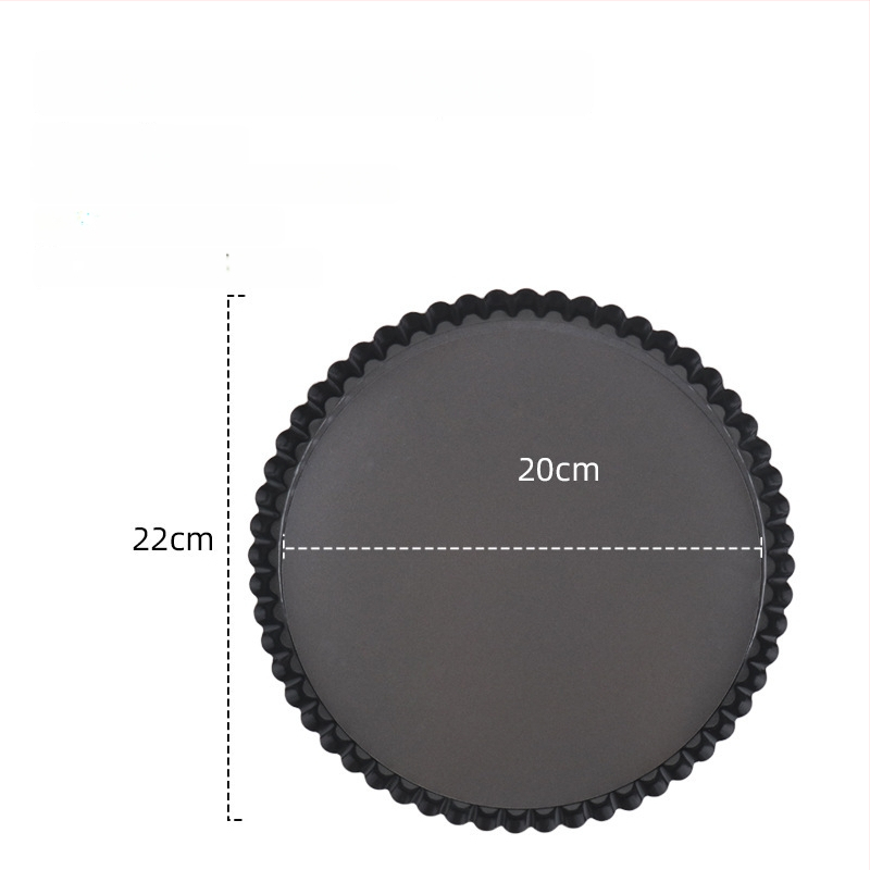 Ümmargune kookvorm krizantemitaolise äärmega, mitteslibv, eemaldatava põhja, süsinikterasest, mudel T-635