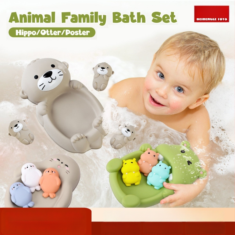 Detská vodná hračka do kúpeľa - Behenle vinyl, plávajúca hračka pre 0–3 rokov, kognitívny rozvoj