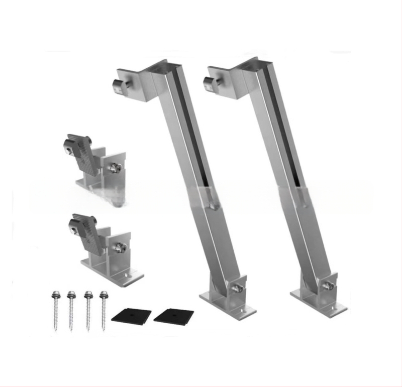 Držiak solárneho panelu z hliníkovej zliatiny AL6005-T5, nastaviteľný 15–30°, predné a zadné nohy, hmotnosť 2