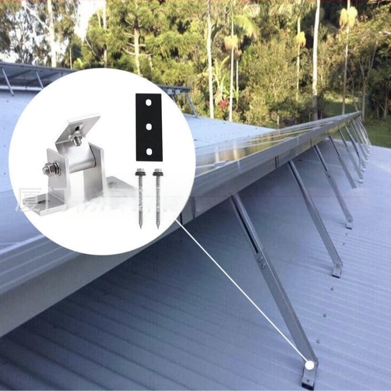 Držiak solárneho panelu z hliníkovej zliatiny AL6005-T5, nastaviteľný 15–30°, predné a zadné nohy, hmotnosť 2