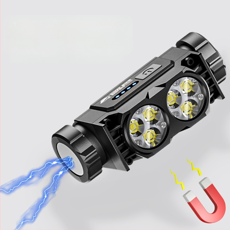 Čelovka s integrovanou veľkou kapacitou Li‑baterie, vodotesná, hmotnosť 97,5 g, elastický pás