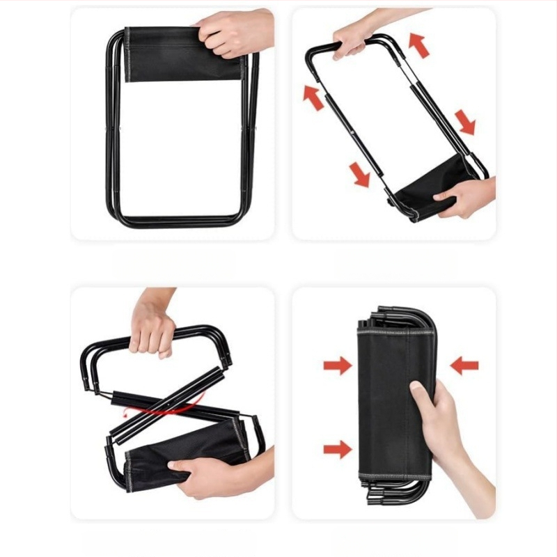 Star Mountain Sklopná stolička – karbónová oceľ, vonkajšie použitie, prenosná na kempovanie