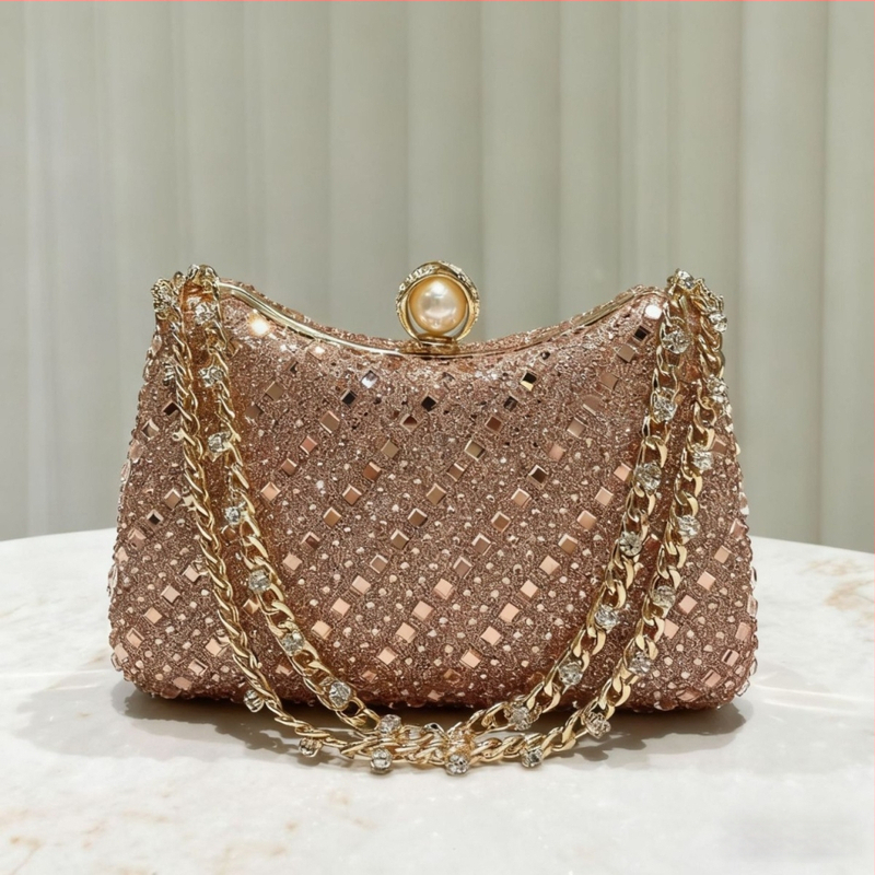 WEIYI malá štvorcová taška z polyesteru, zapínanie zámkom, vnútorné vrecká na telefón a dokumenty, jar 2025