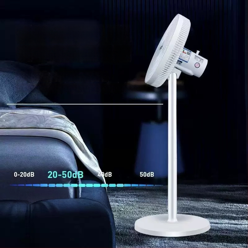 Stojanový ventilátor s 7 lopatkami, oscilačná hlava, 50 W, 220 V, 50 Hz.