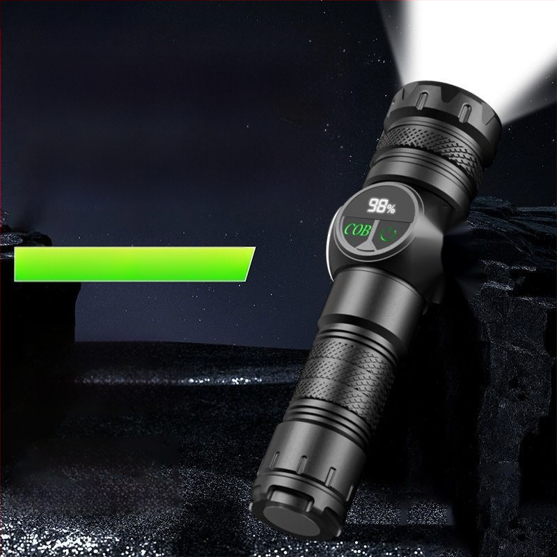 Dobíjateľná LED baterka so zoomom — Jigobird LED čip, ABS puzdro, dlhá výdrž batérie