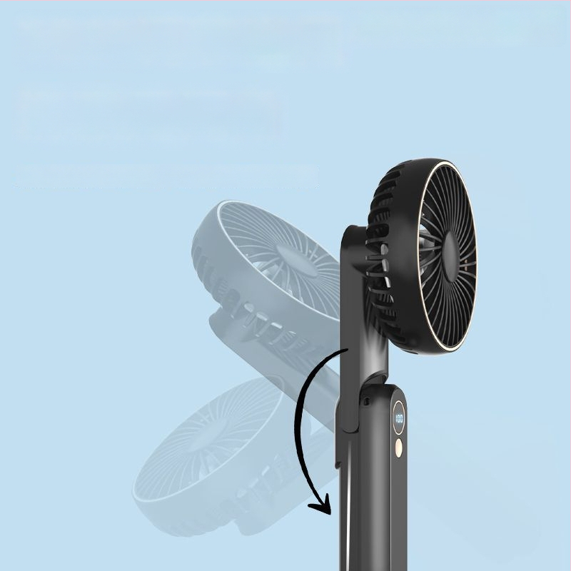 Prenosný ventilátor okolo krku s vodným chladením, bezkartáčový motor, napájanie DC, menovitý výkon 1W, ručné ovládanie rýchlosti šnúrkou