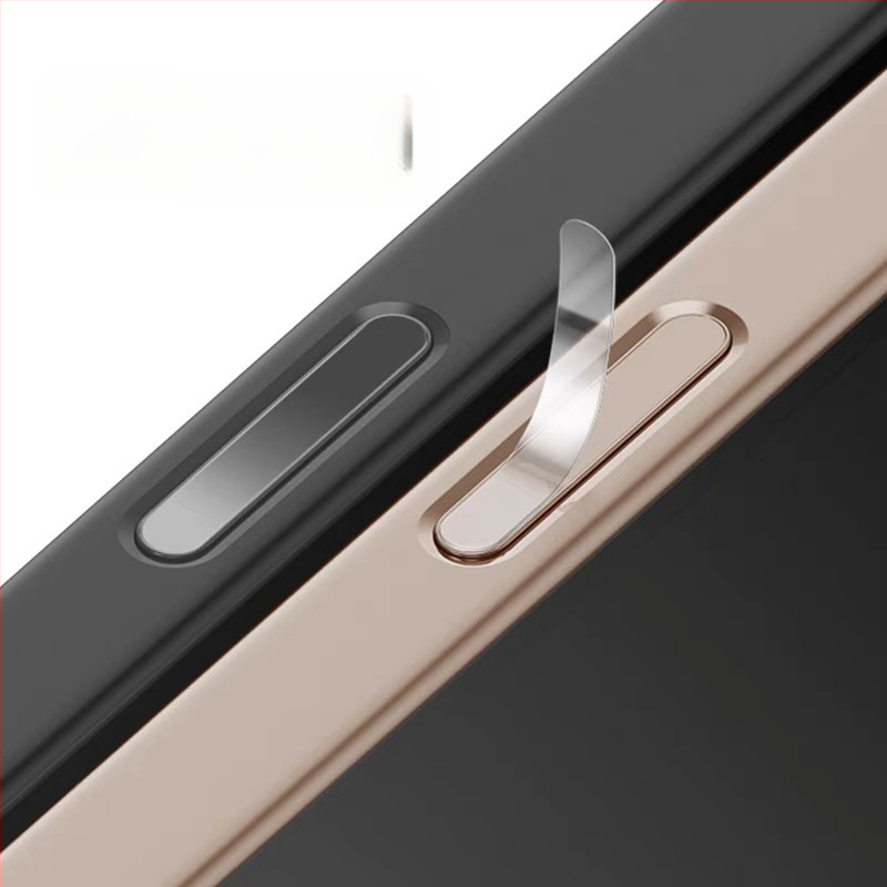 Ochranný štítok pre tlačidlo fotoaparátu iPhone – tvrdené sklo, okrajový film, antiotlač, anti-explózia