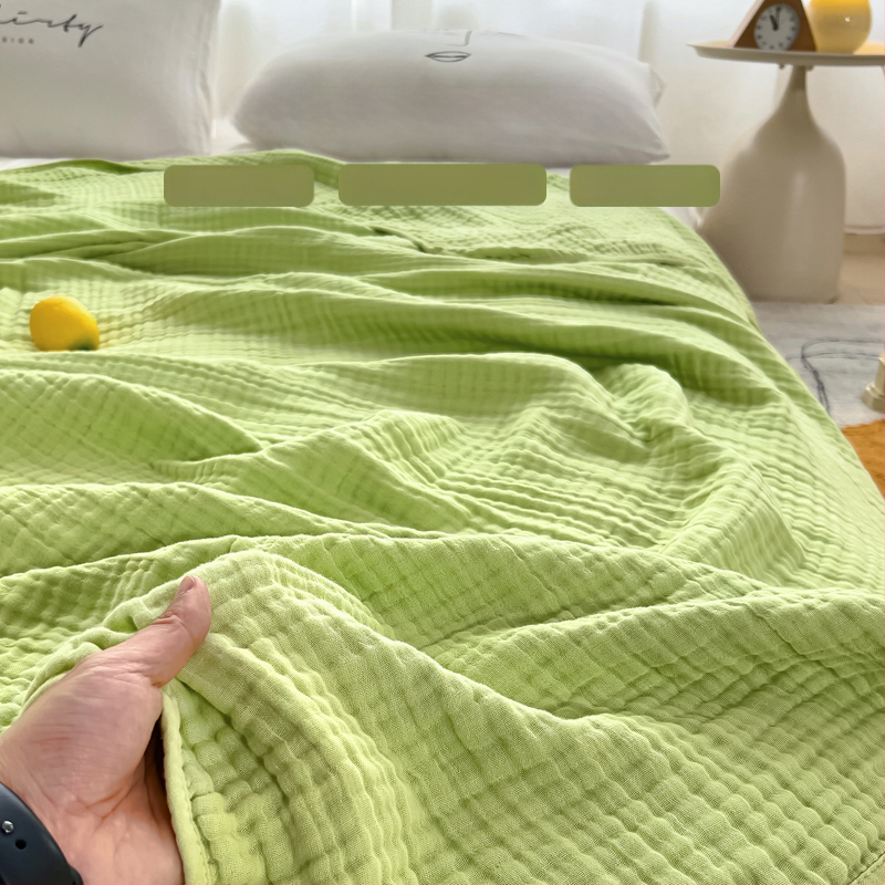 SY-D Šesťvrstvová bubble gauze letná prikrývka, jednoduchý jednobarevný vzor, prikrývka na posteľ