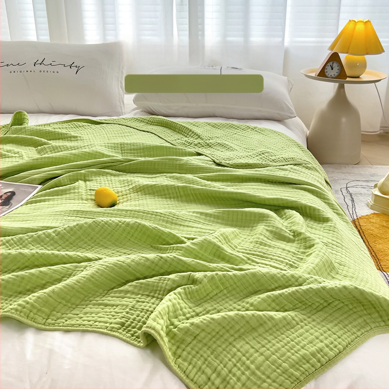 SY-D Šesťvrstvová bubble gauze letná prikrývka, jednoduchý jednobarevný vzor, prikrývka na posteľ