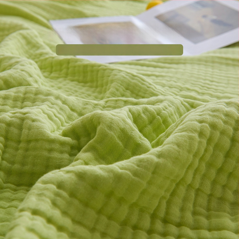 SY-D Šesťvrstvová bubble gauze letná prikrývka, jednoduchý jednobarevný vzor, prikrývka na posteľ