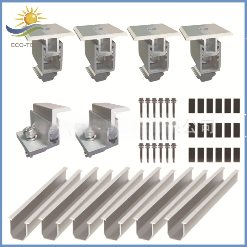 ECO-TECH jumta vadīšanas sliede komplekts - U veida, malas un sānu spiediens, gumijas paliktnis bez atverēm, ekstrūzija griešana, GB/T 6819 2015