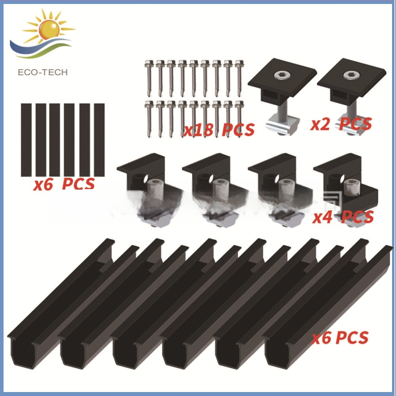 ECO-TECH jumta vadīšanas sliede komplekts - U veida, malas un sānu spiediens, gumijas paliktnis bez atverēm, ekstrūzija griešana, GB/T 6819 2015