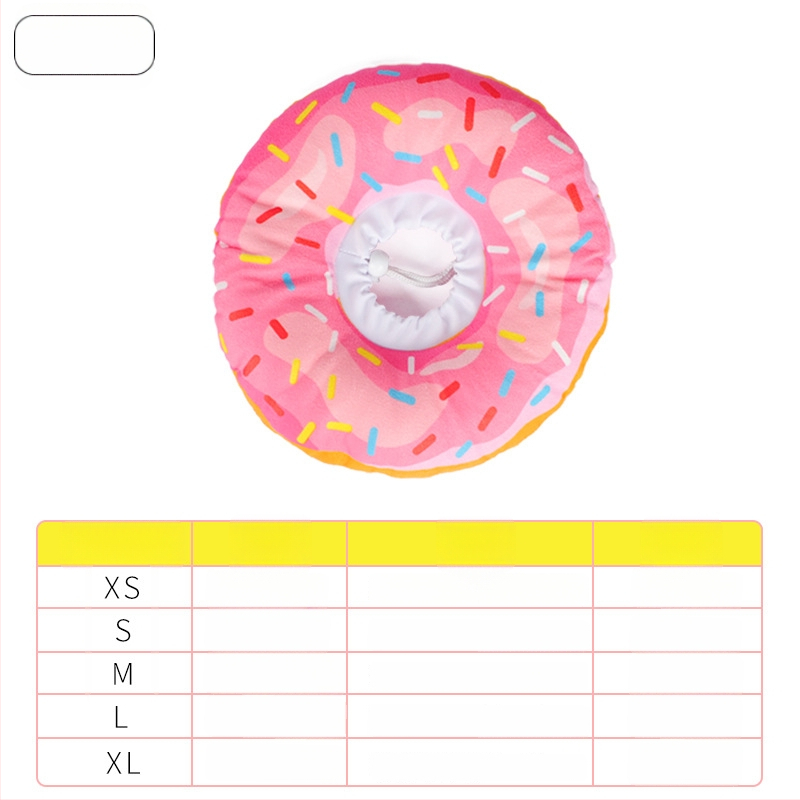 Elizabethova spona pre mačky a psy - donut tvar, materiál: textília + PP bavlna, univerzálne použitie, roztomilý štýl