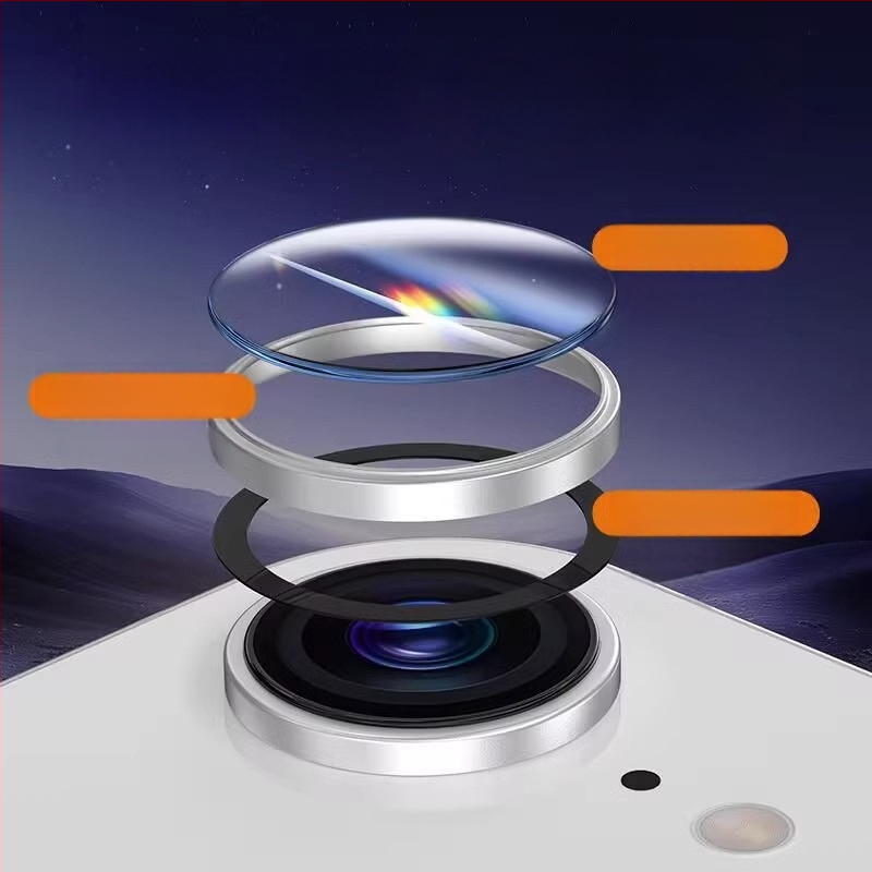 Film na ochranu objektívu fotoaparátu pre iPhone 16e – tvrdené sklo, rám s plnou ochranou, HD jasnosť, ochrana proti pádom