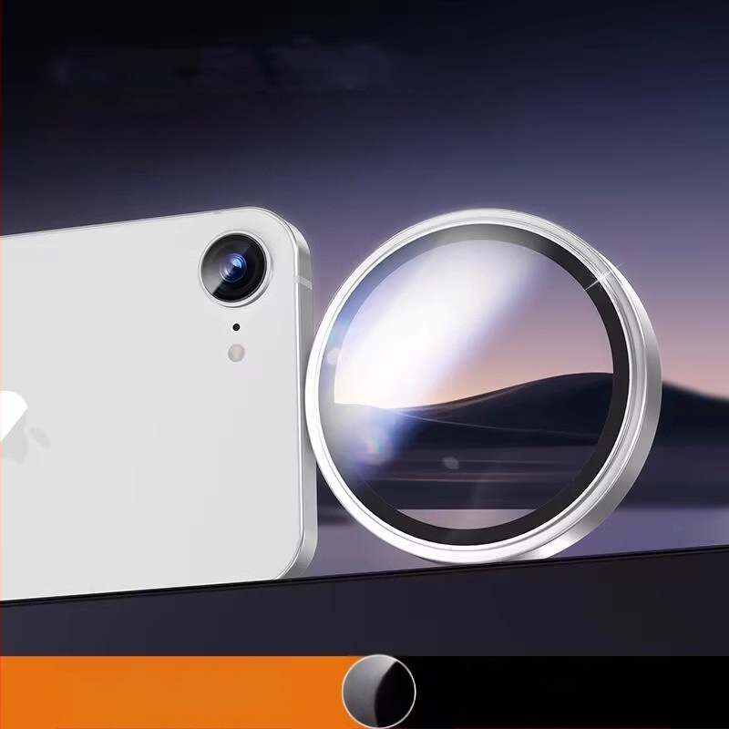 Film na ochranu objektívu fotoaparátu pre iPhone 16e – tvrdené sklo, rám s plnou ochranou, HD jasnosť, ochrana proti pádom