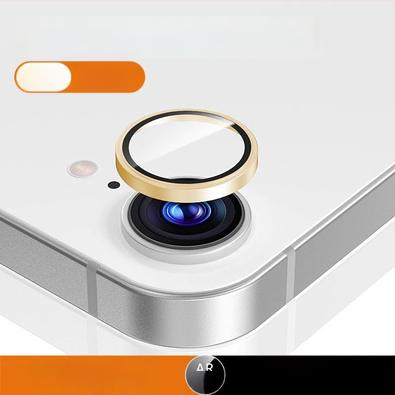 Film na ochranu objektívu fotoaparátu pre iPhone 16e – tvrdené sklo, rám s plnou ochranou, HD jasnosť, ochrana proti pádom