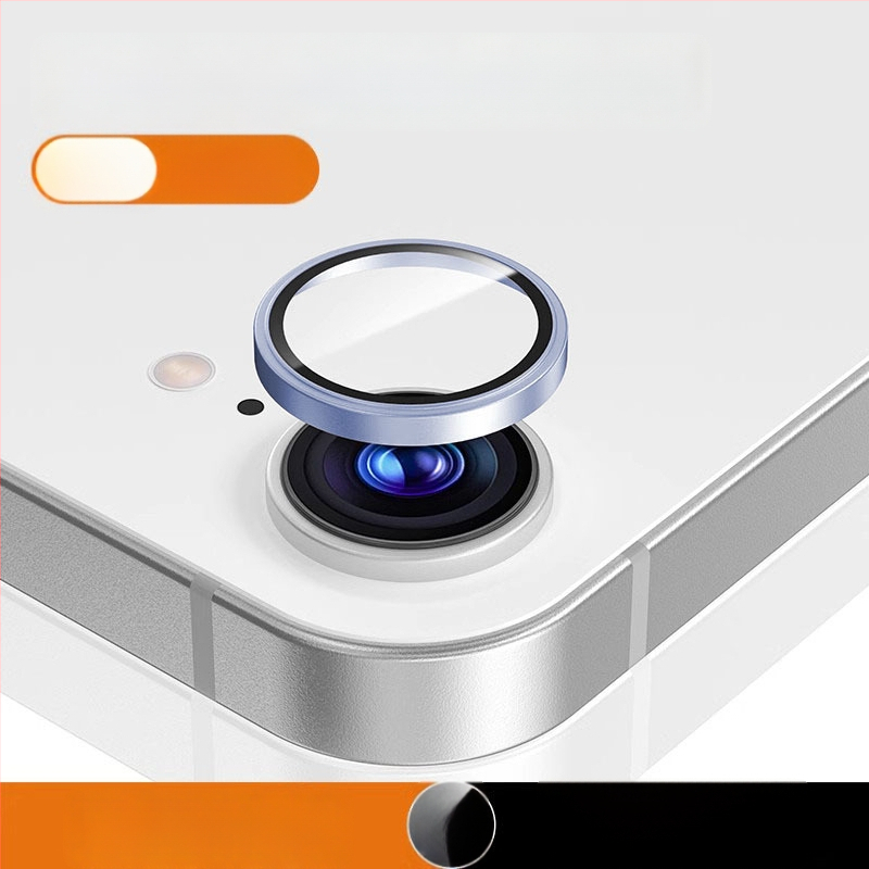 Film na ochranu objektívu fotoaparátu pre iPhone 16e – tvrdené sklo, rám s plnou ochranou, HD jasnosť, ochrana proti pádom