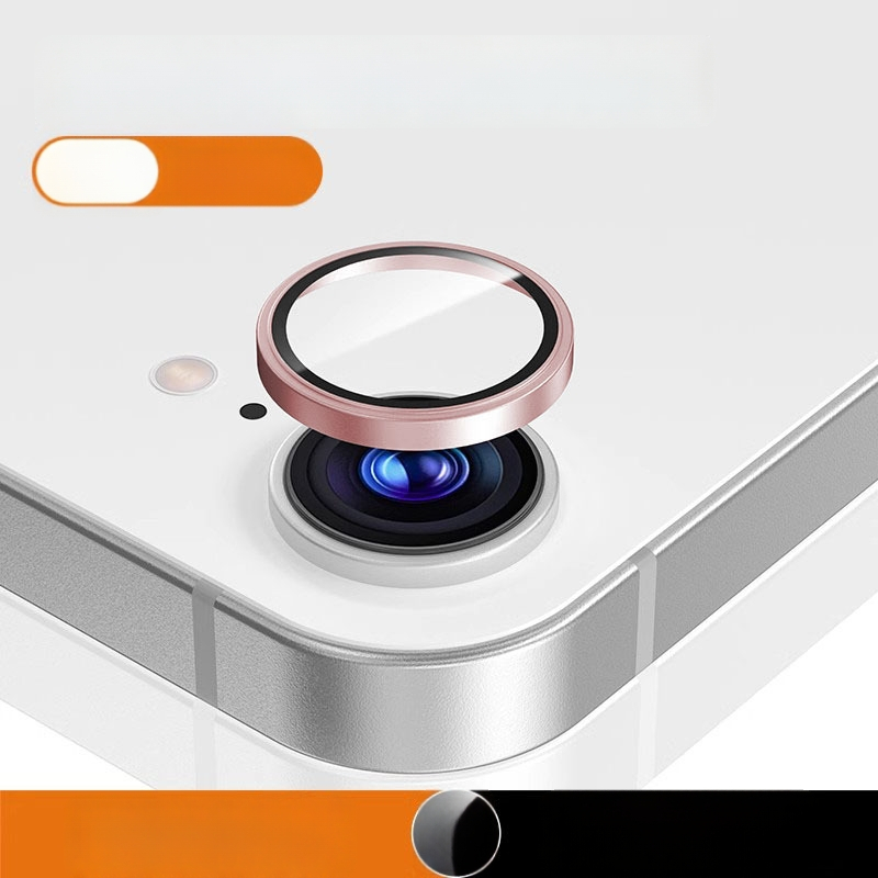 Film na ochranu objektívu fotoaparátu pre iPhone 16e – tvrdené sklo, rám s plnou ochranou, HD jasnosť, ochrana proti pádom