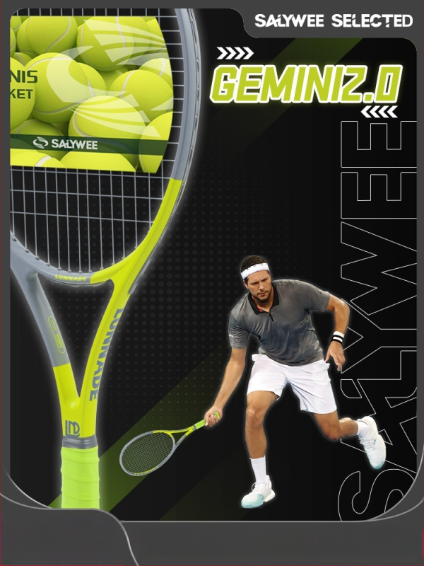 Tenisová raketa s rámom z vlákna zo skla, priama konštrukcia, úchyt G2, vhodná pre začiatočníkov a stredne pokročilých