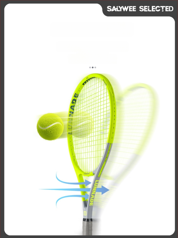Tenisová raketa s rámom z vlákna zo skla, priama konštrukcia, úchyt G2, vhodná pre začiatočníkov a stredne pokročilých