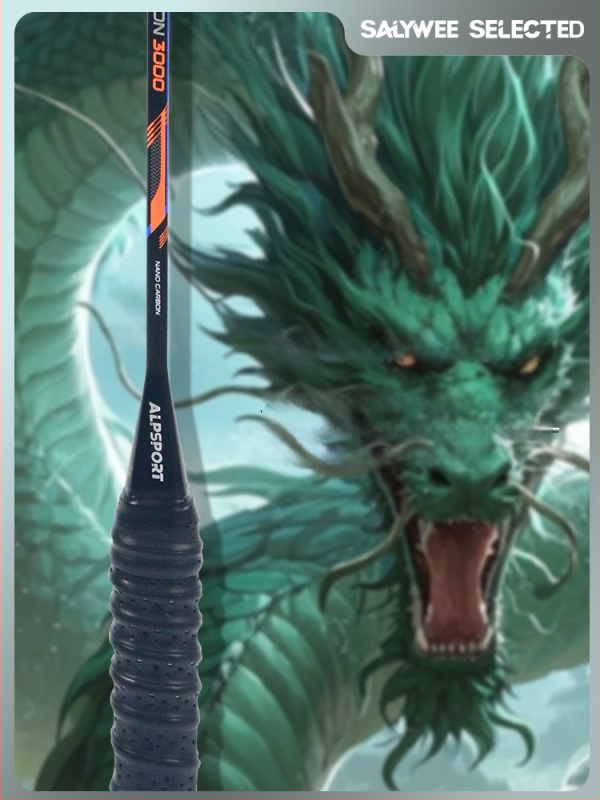 ALPSPORT bedmintonová raketa s rámom z karbónových vlákien, hmotnosť 80–84 g, dĺžka 68 cm, typ rakety: priamy úder, spracovanie a prispôsobenie k dispozícii