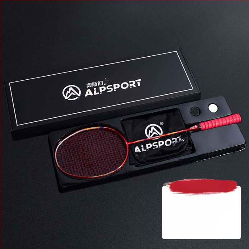 ALPSPORT bedmintonová raketa s rámom z karbónových vlákien, hmotnosť 80–84 g, dĺžka 68 cm, typ rakety: priamy úder, spracovanie a prispôsobenie k dispozícii