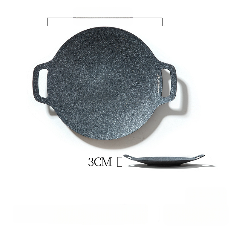 Lauko kasetės viryklės grilio keptuvė – nešiojama, neprilipstant, iš geležies; Prekės ženklas: Bswolf (kempingui)