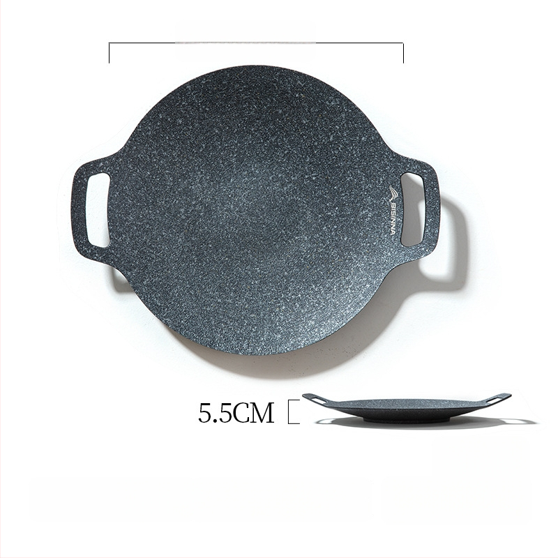 Lauko kasetės viryklės grilio keptuvė – nešiojama, neprilipstant, iš geležies; Prekės ženklas: Bswolf (kempingui)