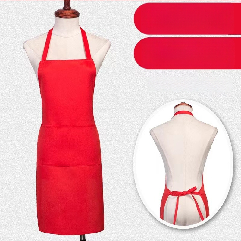 Zástera bez rukávov z polyesteru – ochrana proti zašpineniu, moderný minimalistický štýl, jednobarevný vzor