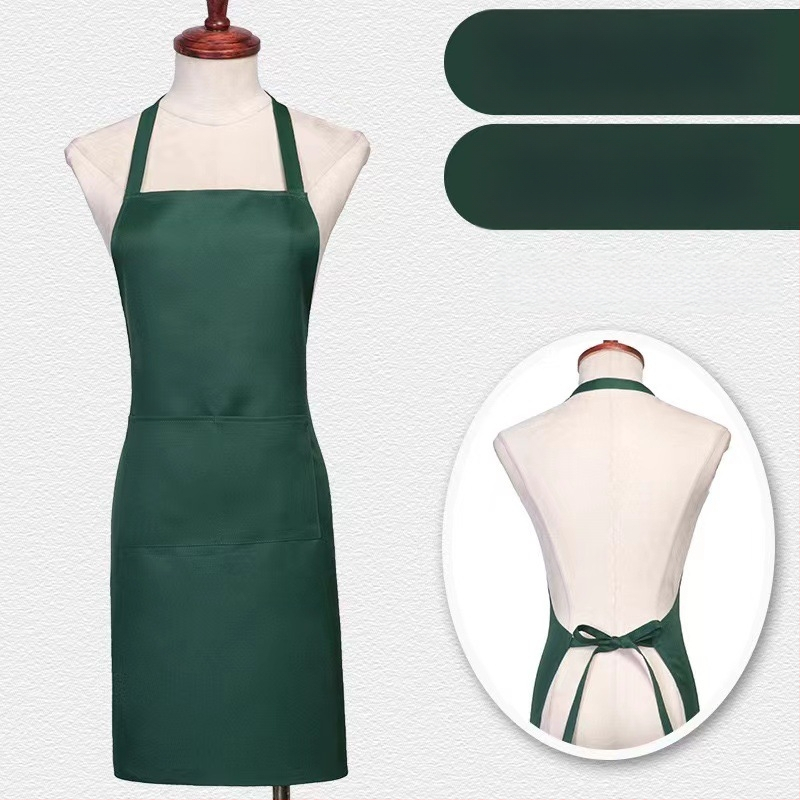 Zástera bez rukávov z polyesteru – ochrana proti zašpineniu, moderný minimalistický štýl, jednobarevný vzor