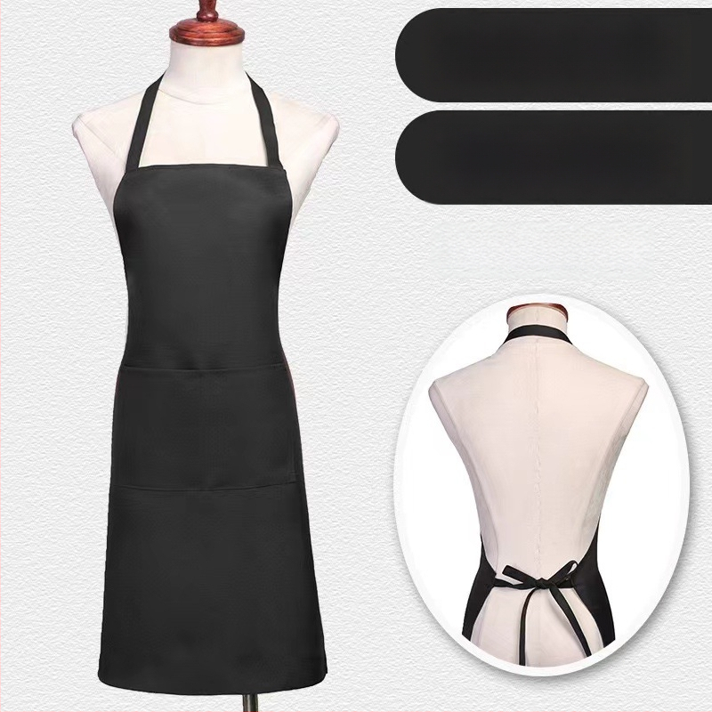 Zástera bez rukávov z polyesteru – ochrana proti zašpineniu, moderný minimalistický štýl, jednobarevný vzor