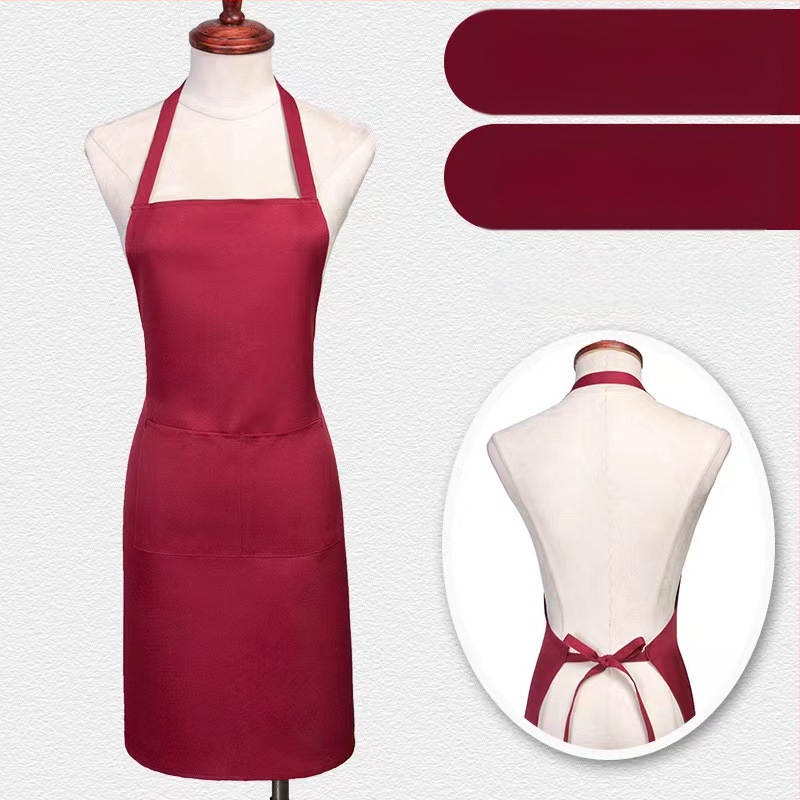 Zástera bez rukávov z polyesteru – ochrana proti zašpineniu, moderný minimalistický štýl, jednobarevný vzor