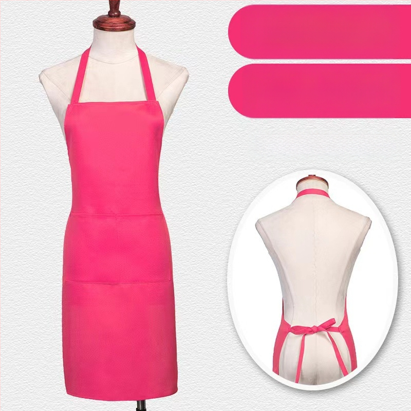 Zástera bez rukávov z polyesteru – ochrana proti zašpineniu, moderný minimalistický štýl, jednobarevný vzor